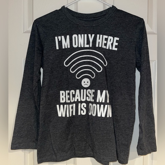 Children’s Place Boy Long Sleeve Shirt Graphic Gray L 10 / 12 - Picture 1 of 4